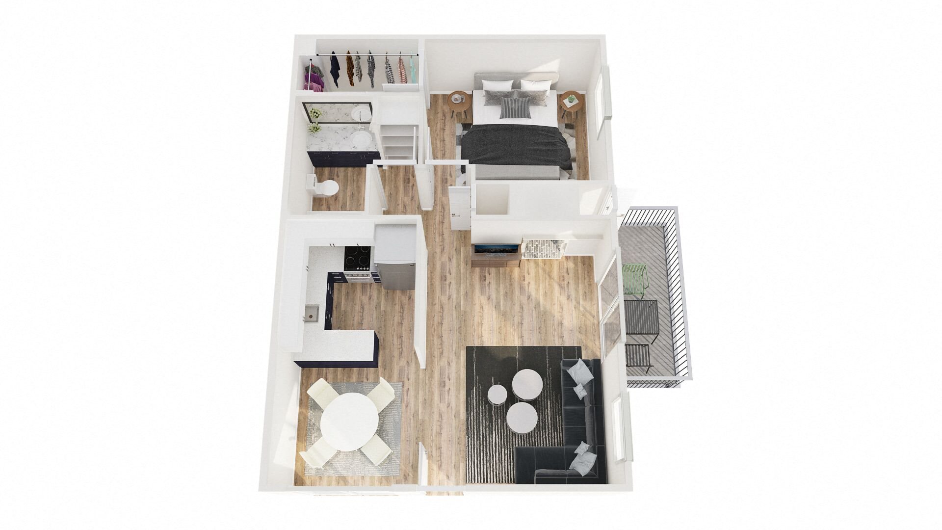 Westwood Apartments 1 bedroom 1 bath floor plan with fireplace Westwood Apartments 1 bedroom 1 bath floor plan with fireplace